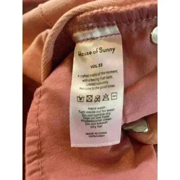 New Women Pale Pink House Of Sunny Denim Tulip Skirt Size 2 - Picture 12 of 16